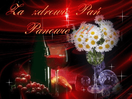 Stokrotki i lampka wina za zdrowie pań